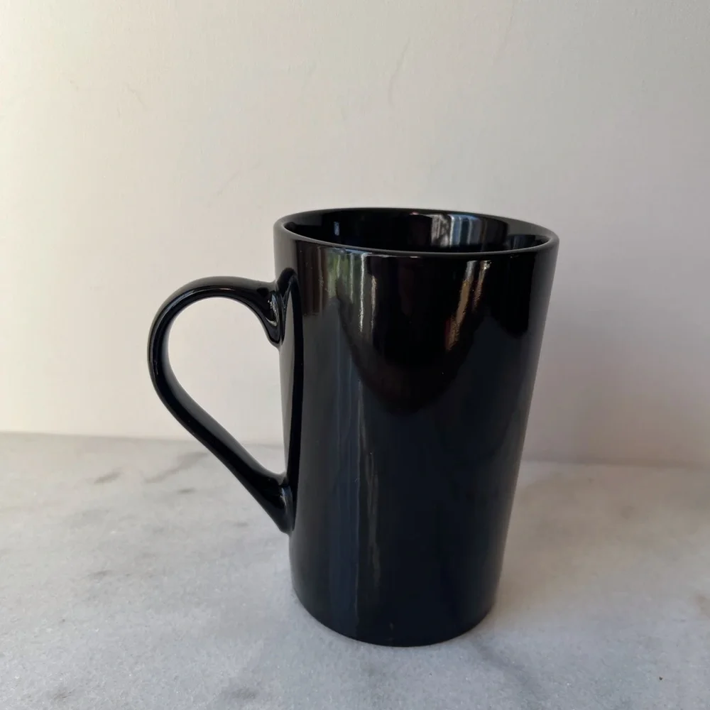 Black Starbucks mug
